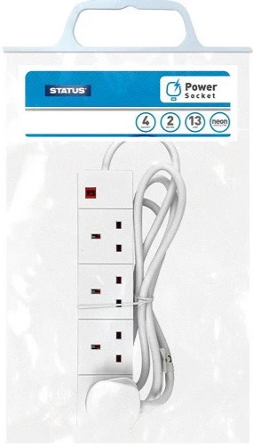 Status 4 Way 2 Metre Extension Lead Status 4 Way 2 Metre Extension Lead